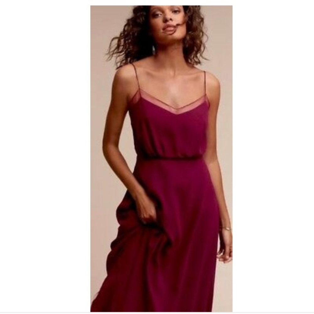 Anthropologie xBHLDN CHIFFON RUFFLE Dove Dress